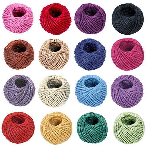Jute Thread Twine Cord,: Natural: (Thick: 2mm, Length: 25m