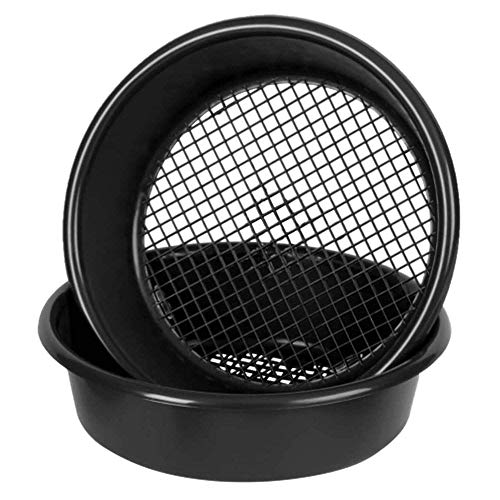 Wham Large Plastic Round Garden Sieve Riddle Riddler Soil Sifter Mesh Gardening Tool – Black