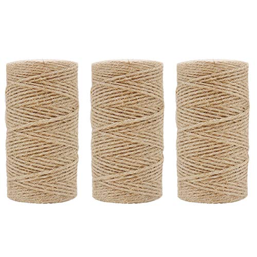 Tenn Well Jute Twine, 1000 Feet 2mm Natural Jute String 3Ply Jute Rope For Floristry, Gifts, DIY Arts&Crafts, Decoration, Bundling, Garden And Recycling (Brown)